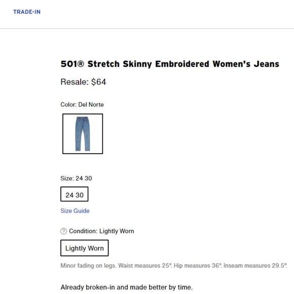 Levi’s Limited Edition Embroidered Western 501 S Women’s Skinny Straight 31X30 - Picture 3 of 16